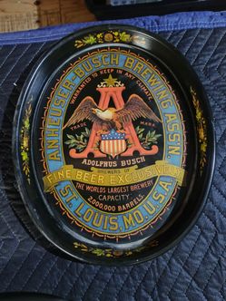 Anheuser-Busch Brewing Assn. Antique Advertising Tray