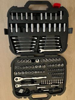 Large Mechanics Socket and Wrench Tool Set