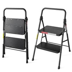 2 Step Stool with Anti-Slip Pedal, Foldable Step Ladder (Brand New)