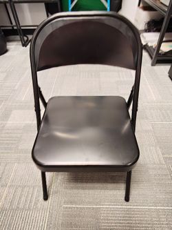 Black Metal Folding Chair