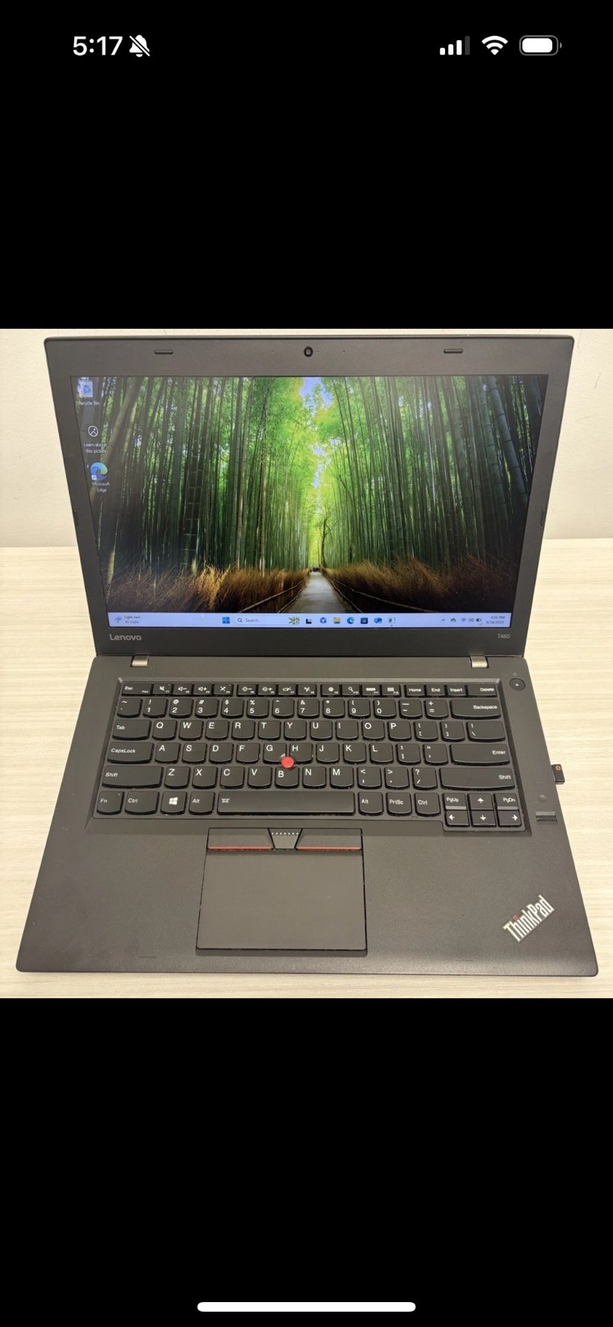 Lenovo ThinkPad T460 14 Inch ( 256GB SSD, Intel Core i5 6th Gen., 2.40GHz, 8GB )