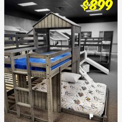 Brand New Twin Full Bunk Bed On Sale 