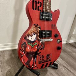 Custom Evangelion Asuka Epiphone Les Paul Electric Guitar
