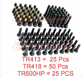 Tire Valve Stem Assortment (TR413=25 Pcs)(TR418= 50)(TR600HP=25 Pcs) Total 100