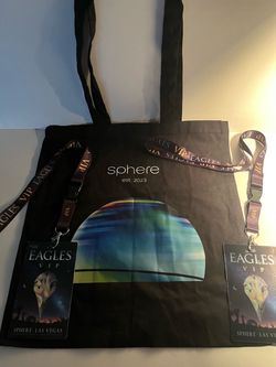 Eagles VIP Sphere Las Vegas Tote Bag and Lanyards