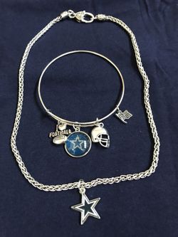 Cowboys necklace 18” and bracelet