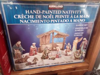 Kirkland Hand-Painted Nativity Set 13-Piece