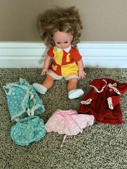 12”  vintage Doll With Clothes