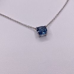 925 Blue Topaz Necklace 