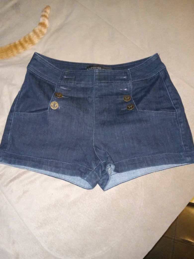 Women's Button Up Jean Shorts Size 8