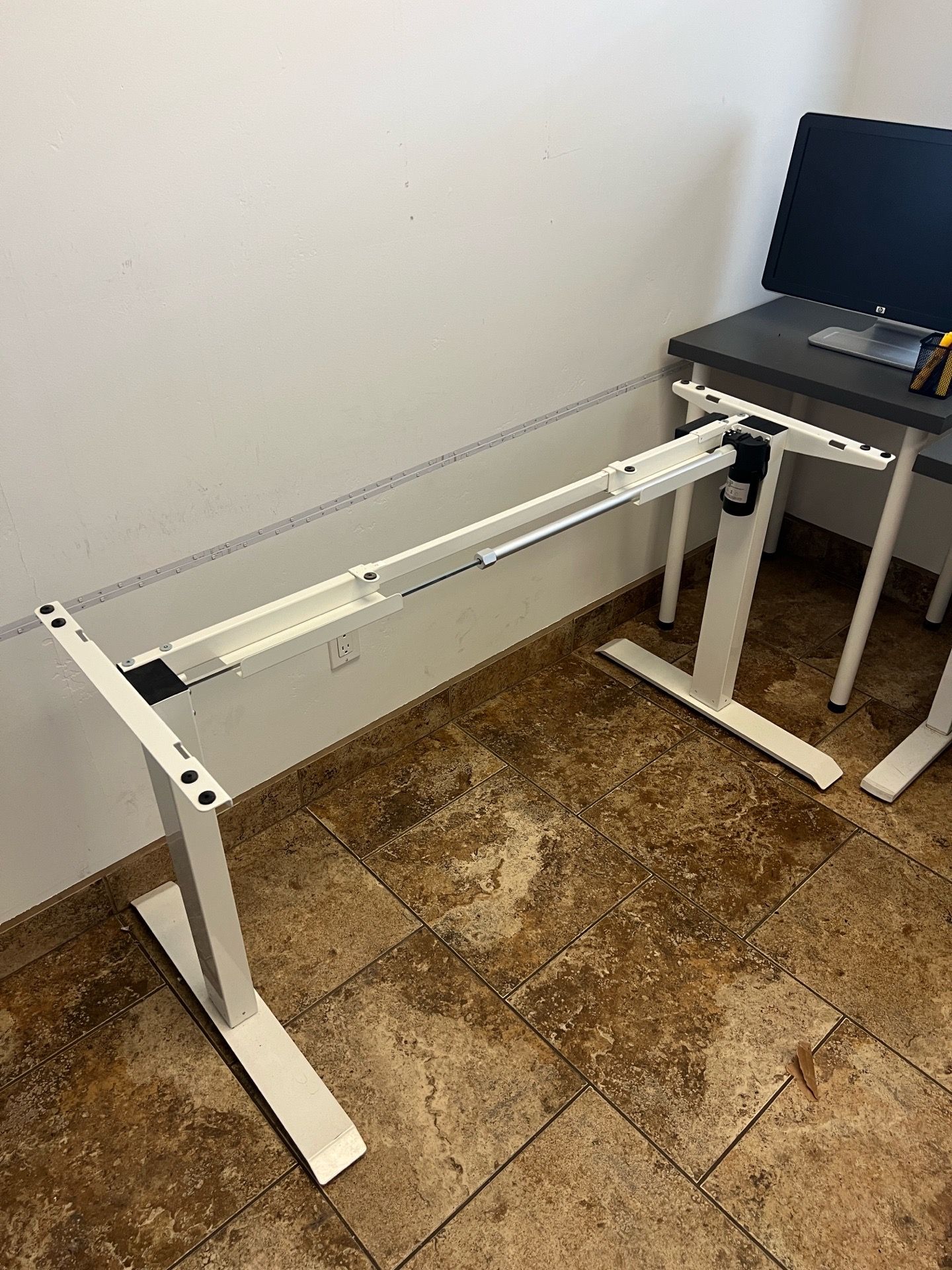Sit to stand desk frames