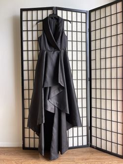 Tuxedo High-Low Satin dress 