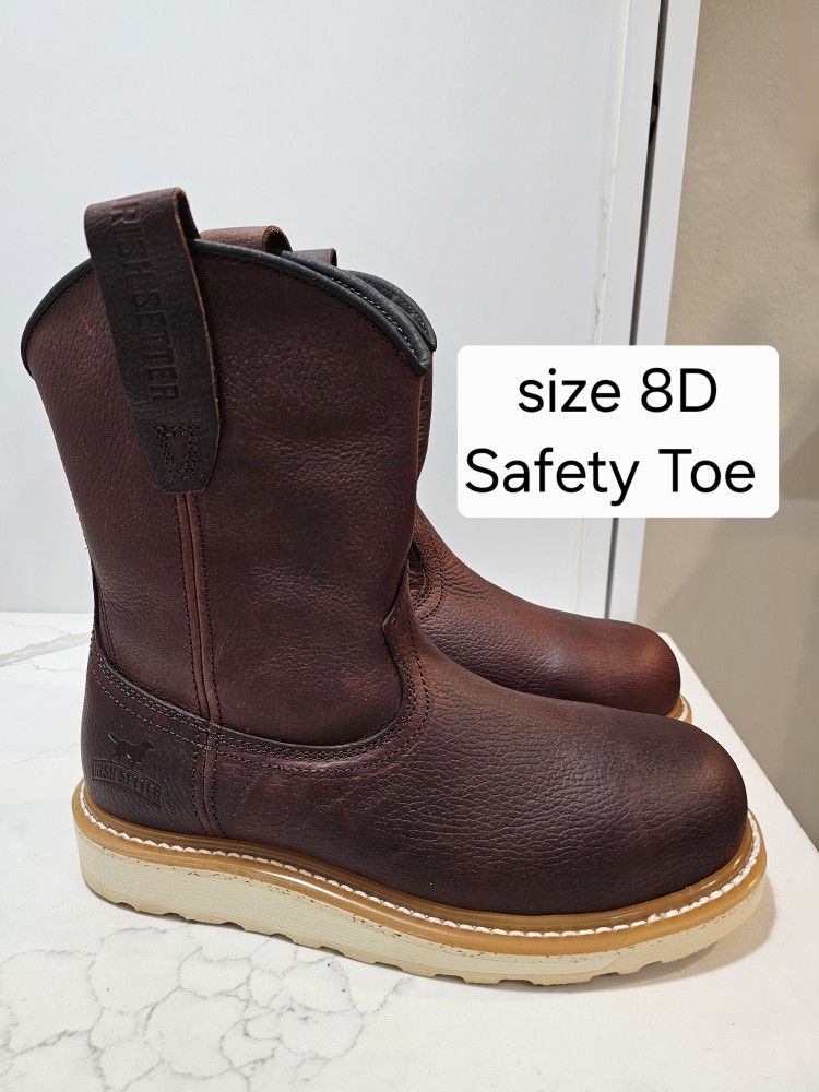 Red Wings Irish Setter Safety Toe Work Boots Size 8
