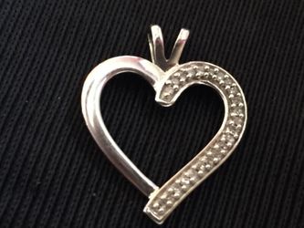 14k solid white gold diamond pendants