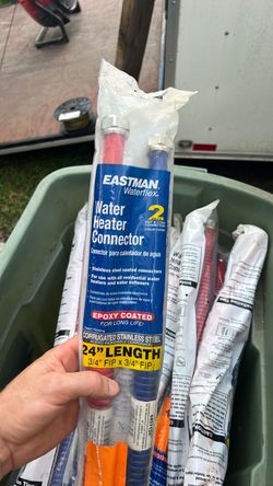 Water heater connectors flexible  3/4 stainless steel ends new