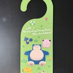 Pokemon Worlds Exclusive Snorlax Sleeping Plastic Door Hanger