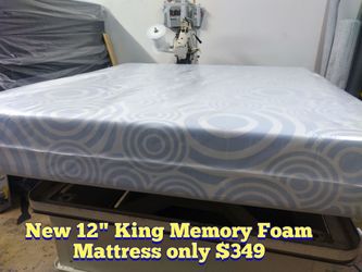 New 12" King Memory Foam