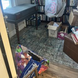 gorgeous washable rug, 5 by 7, deep green moroccan / oriental design