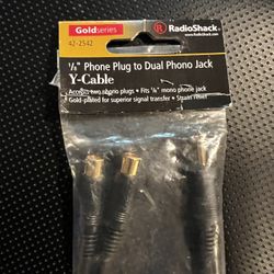 1/ 8 “ Phone Plug To Dual Phono Jack - Y-Cable 