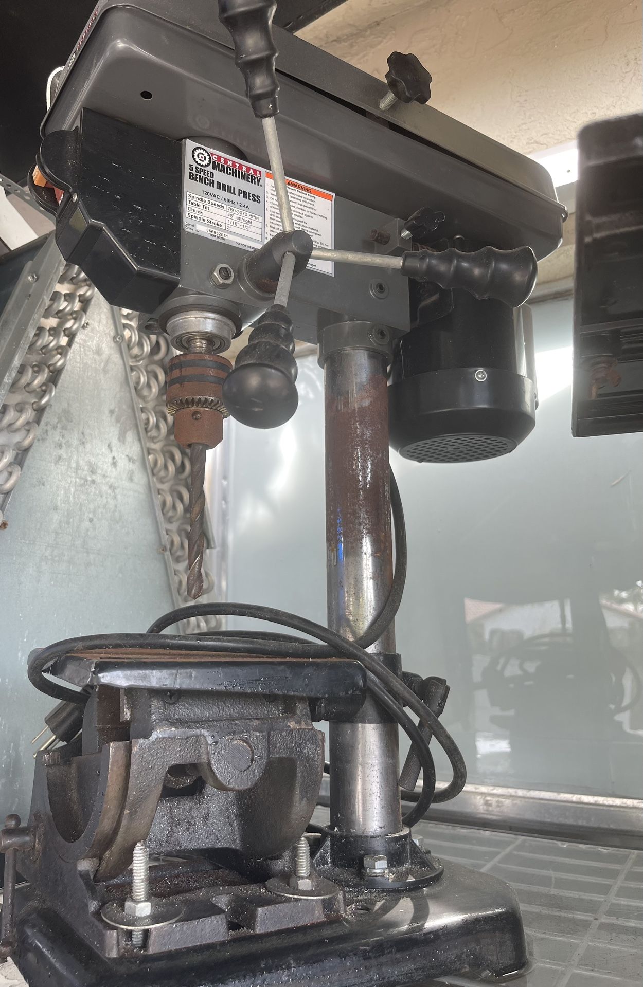 5 SPEED BENCH DRILL PRESS - CENTRAL MACHINERY