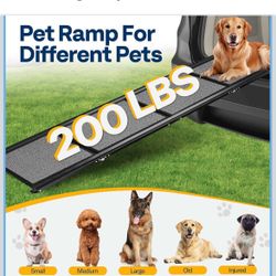 67" x 20" Longer and Wider Pet Ramp for Dogs with Anti-Slip Rug Soft Surface for Medium or Large Dogs Get Into a Car, SUV & Truck, Portable Folding Do