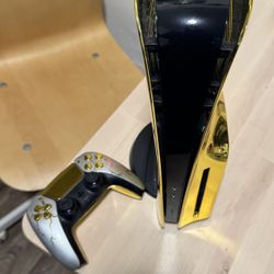 Gold Ps5 Slim And Gold Ps5 Controller 