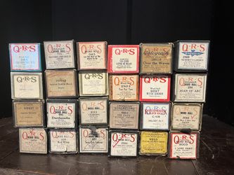Piano player rolls antique