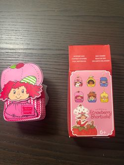 Raspberry Tart Loungefly Mini Backpack Keychain Charm Strawberry Shortcake Bag Animation Cartoons TV