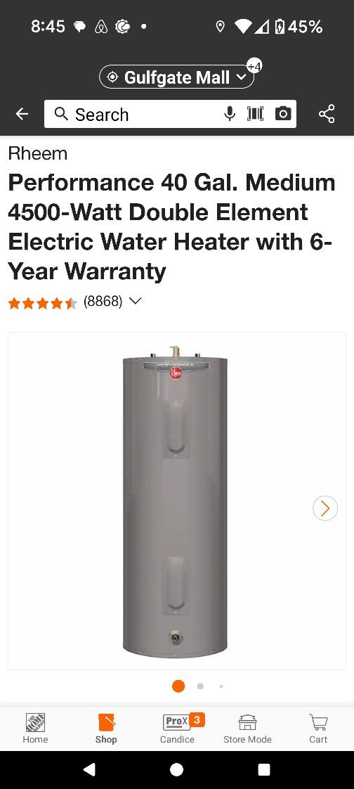 New Never Used Electric Water Heater