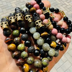 Hand Made Skull Crown Bracelets