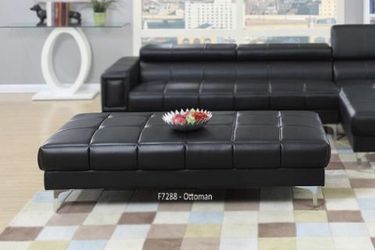 Black ottoman