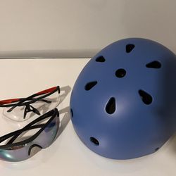 Bike Helmet & Glasses 
