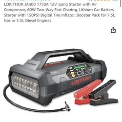 LOKITHOR JA400 12V 1750A Jump Starter with Air Compressor