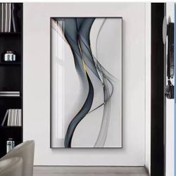 Abstract Vertical Wall Art 39x78 inch
