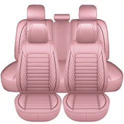 NEW UNOPENED BOX - Set of 5 Seat Universal Luxury Car Seat Covers - Pink