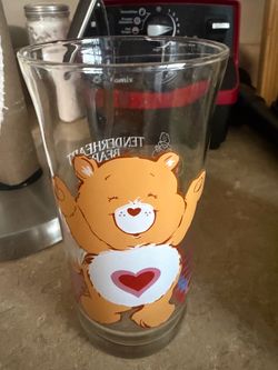 Vintage care bear Pizza Hut drinking glass