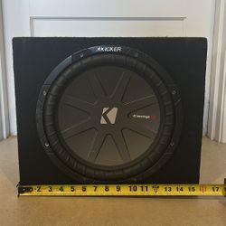 Kicker CompR Subwoofer & CX 300.1 Amp Set 