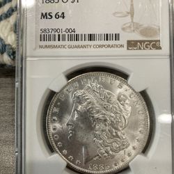 1885 O Morgan Silver Dollar Ngc Ms64