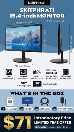 Skitphrati 15.4-Inch Monitor