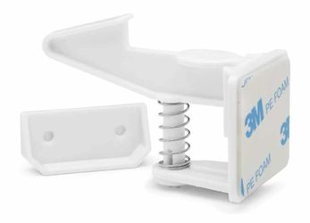 2907: 12 Pack Cabinet Locks Child Safety | Baby Safety Cabinet Locks NO Drilling 3M Adhesive Baby Proof Drawer Lock Child proofing cabinets latches fo