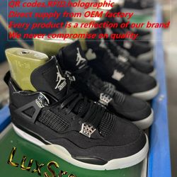 Black Air Jordan 4 Shoes Labubu