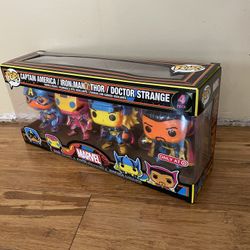Marvel BlackLight Funko Pop 4 Pack