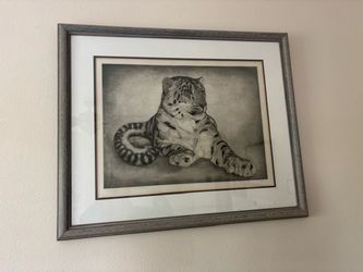 Leopard limited edition etching by Dennis Curry