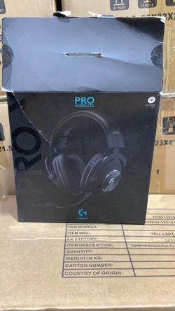 Logitech G PRO X Wireless Lightspeed Gaming Headset with Blue VO!CE Mic Filter Tech, 50 mm PRO-G Drivers, and DTS Headphone:X 2.0 Surround Sound, 20+ 