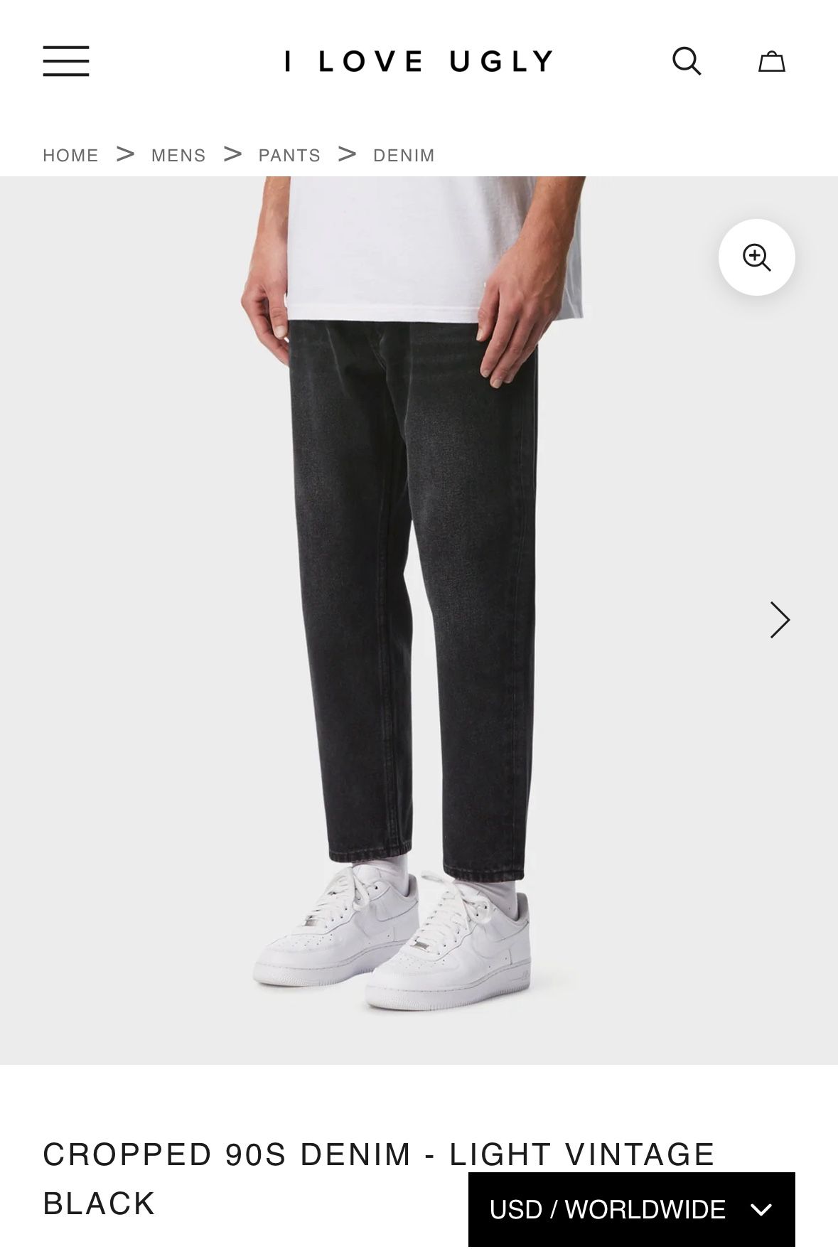 I Love Ugly 90’s Cropped Denim Jeans