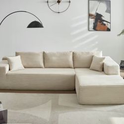 Beige Boneless Cloud Couch