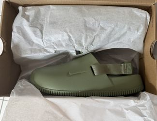 Nike Calm Mules Olive Green (Brand New)