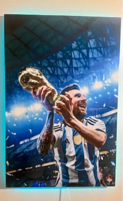 Custom messi resin led canvas