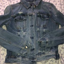 American Eagle Ripped Jean Jacket