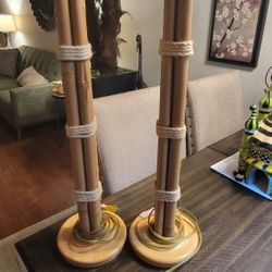 Vintage Rattan Lamps